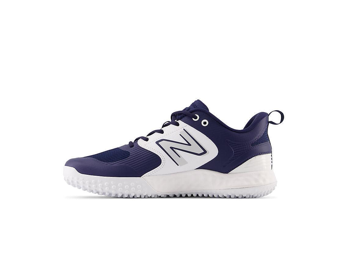 New Balance Men's Fresh Foam 3000 V6 Turf Baseball Shoes - Navy with White - T3000TN6 – Second View | Smash It Sports