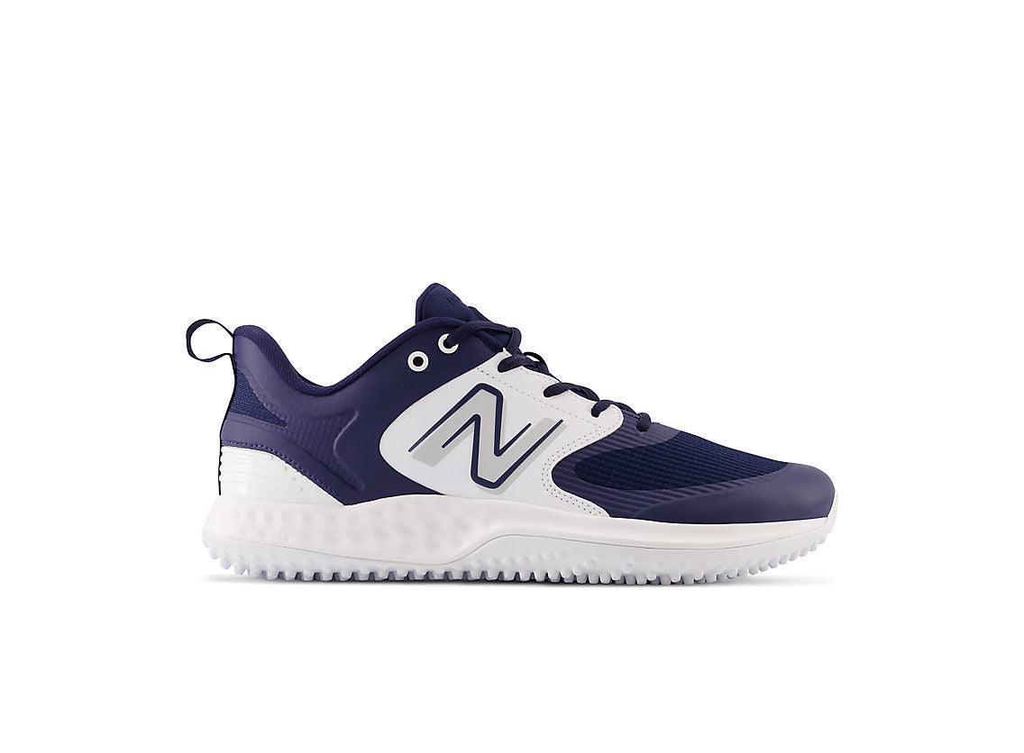New Balance Men's Fresh Foam 3000 V6 Turf Baseball Shoes - Navy with White - T3000TN6 – Primary View | Smash It Sports