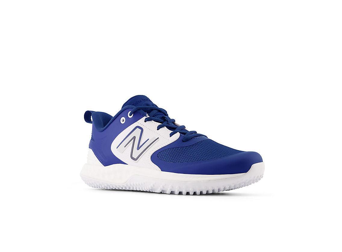 New Balance Men's Fresh Foam 3000 V6 Turf Baseball Shoes - Royal Blue with White - T3000TB6 – Third View | Smash It Sports