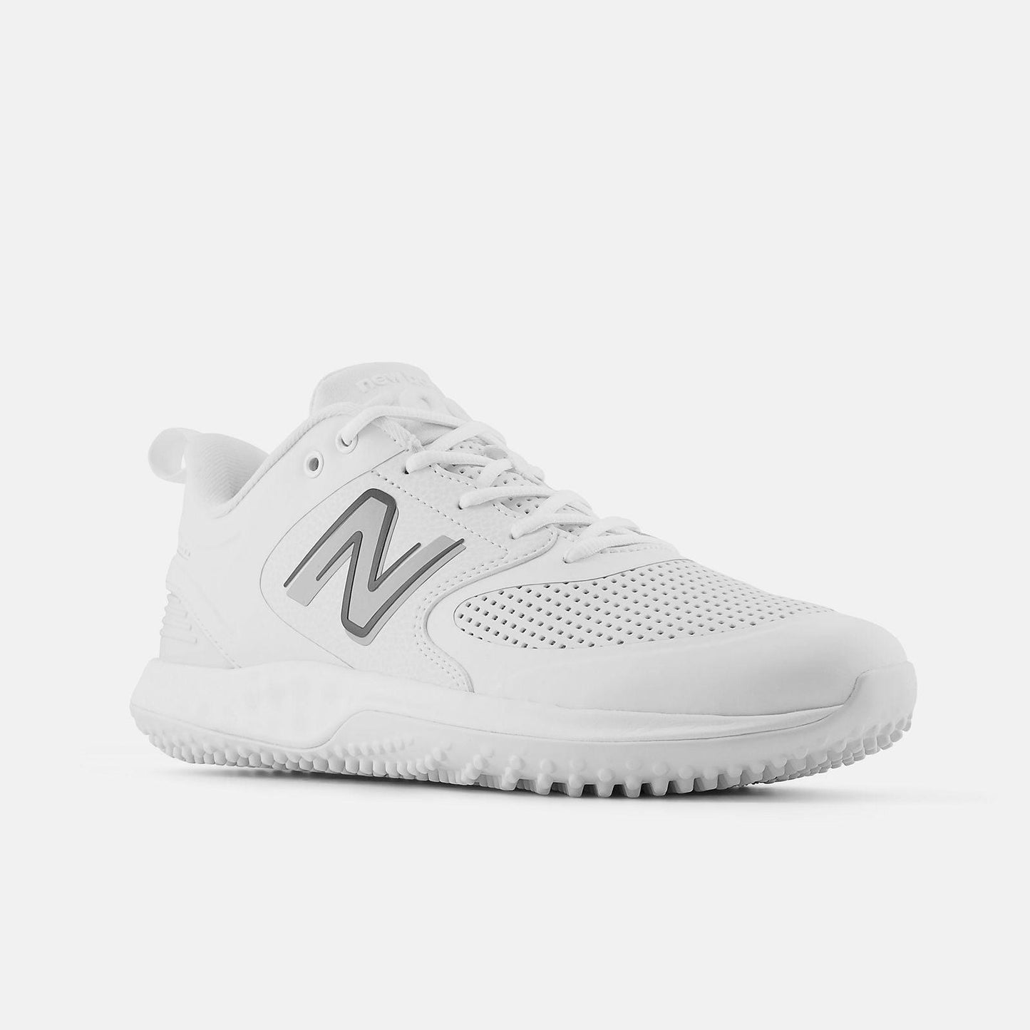 New Balance Men's Fresh Foam 3000 V6 Turf Baseball Shoes - White - T3000SW6 – Third View | Smash It Sports