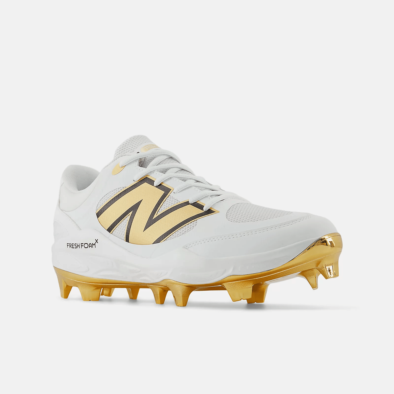 New Balance Men's Fresh Foam 3000 v7 Molded Baseball Cleats - White/Gold - PL3000L7 - Smash It Sports