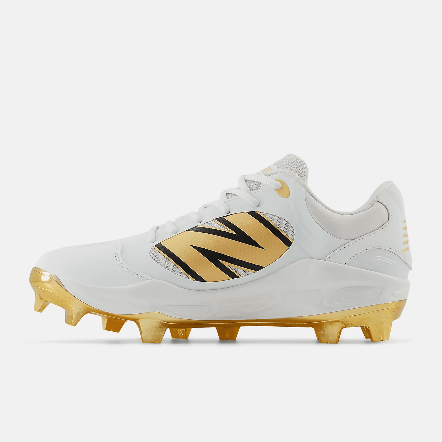 New Balance Men's Fresh Foam 3000 v7 Molded Baseball Cleats - White/Gold - PL3000L7 - Smash It Sports