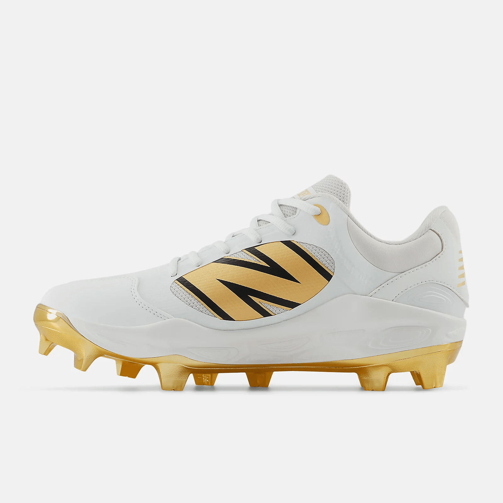 New Balance Men's Fresh Foam 3000 v7 Molded Baseball Cleats - White/Gold - PL3000L7 - Smash It Sports