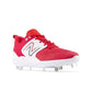 New Balance Men's Fresh Foam X 3000 V6 Metal Baseball Cleats - Red with White - L3000TR6 – Third View | Smash It Sports