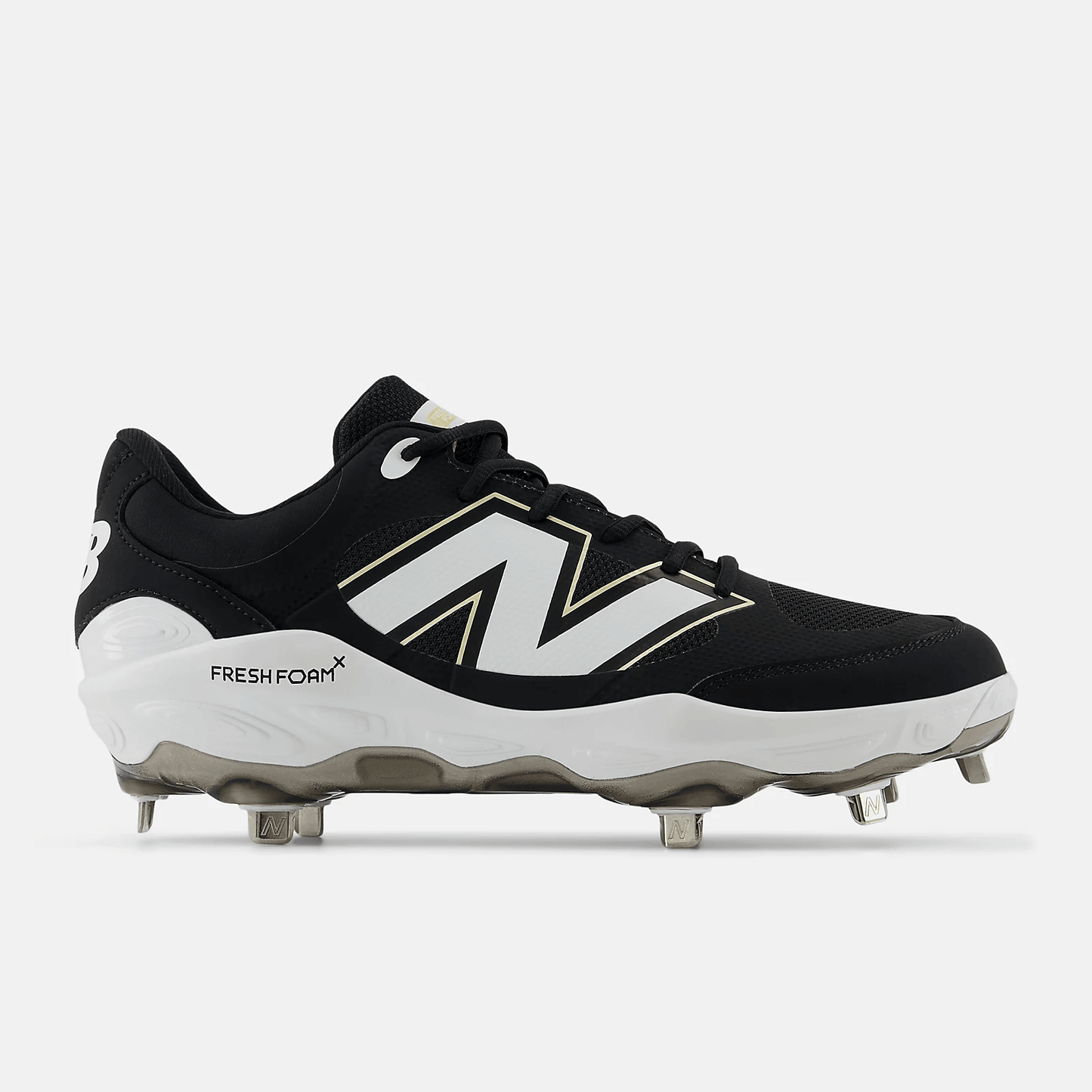 New Balance Men's Fresh Foam X 3000 v7 Metal Baseball Cleats - Black - L3000BK7 - Smash It Sports