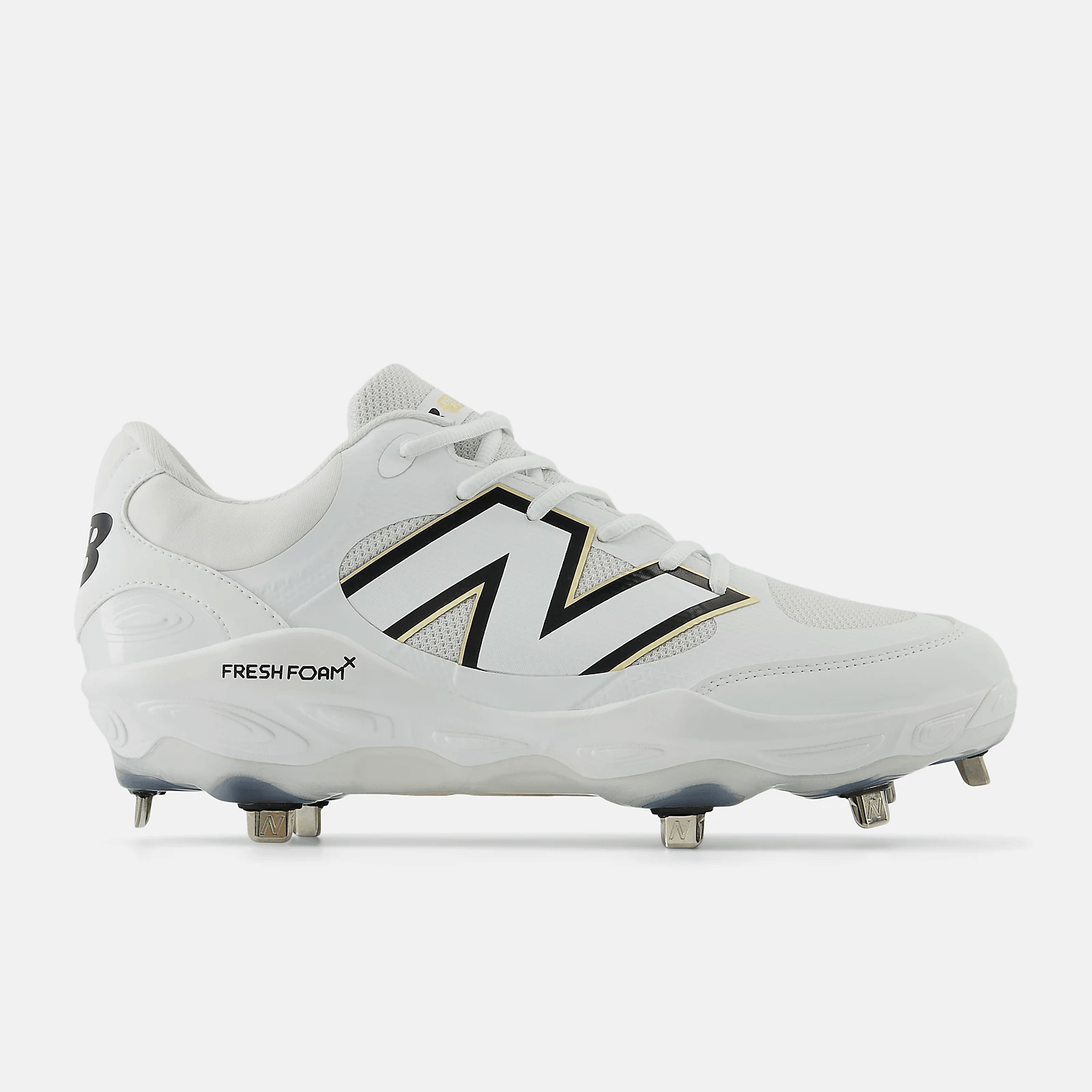 New Balance Men's Fresh Foam X 3000 v7 Metal Baseball Cleats - White - L3000TW7 - Smash It Sports