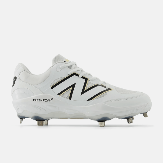 New Balance Men's Fresh Foam X 3000 v7 Metal Baseball Cleats - White - L3000TW7 - Smash It Sports