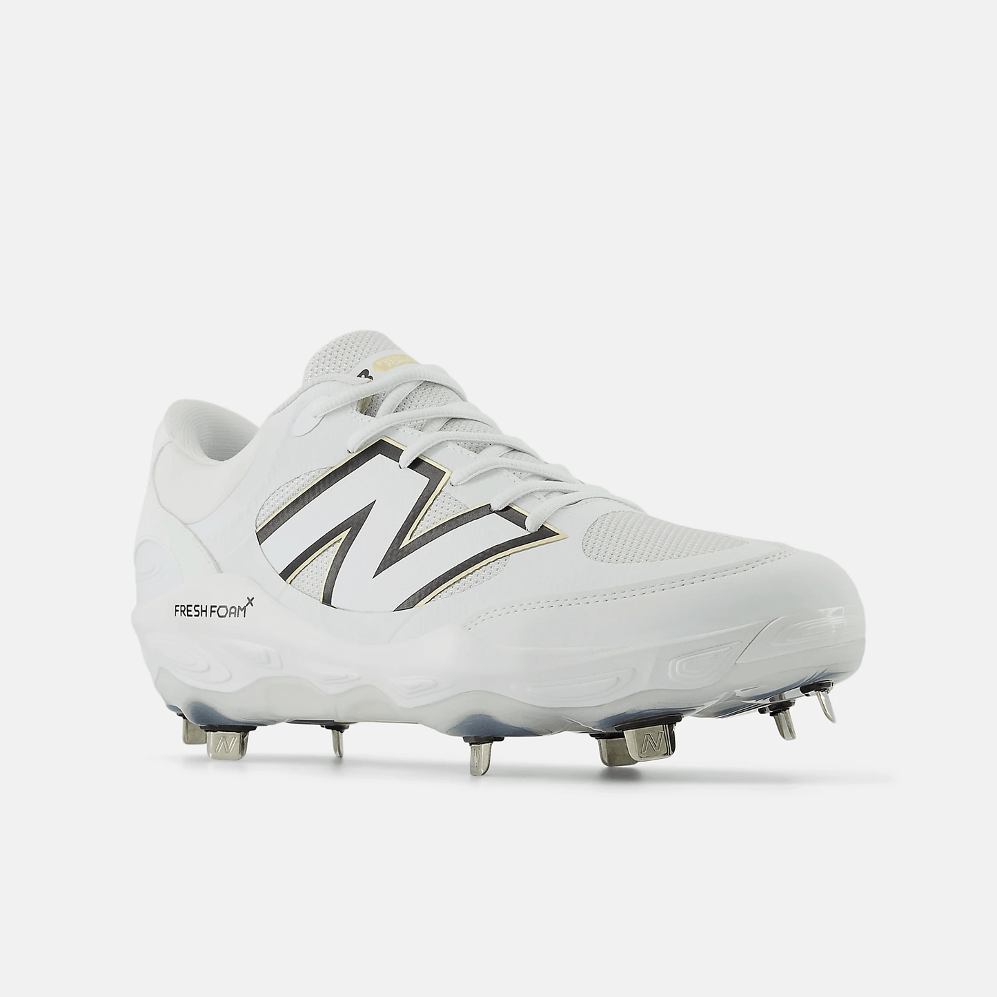 New Balance Men's Fresh Foam X 3000 v7 Metal Baseball Cleats - White - L3000TW7 - Smash It Sports