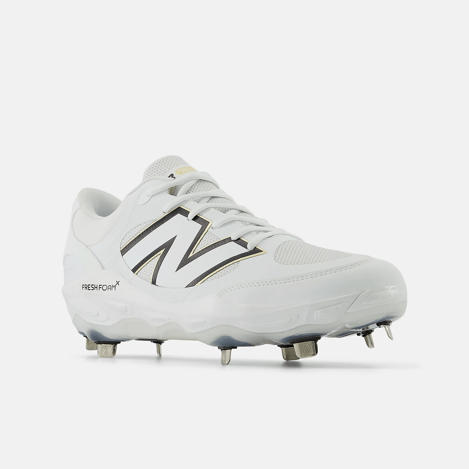 New Balance Men's Fresh Foam X 3000 v7 Metal Baseball Cleats - White - L3000TW7 - Smash It Sports