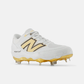 New Balance Men's Fresh Foam X 3000 v7 Metal Baseball Cleats - White/Gold - L3000GS7 - Smash It Sports