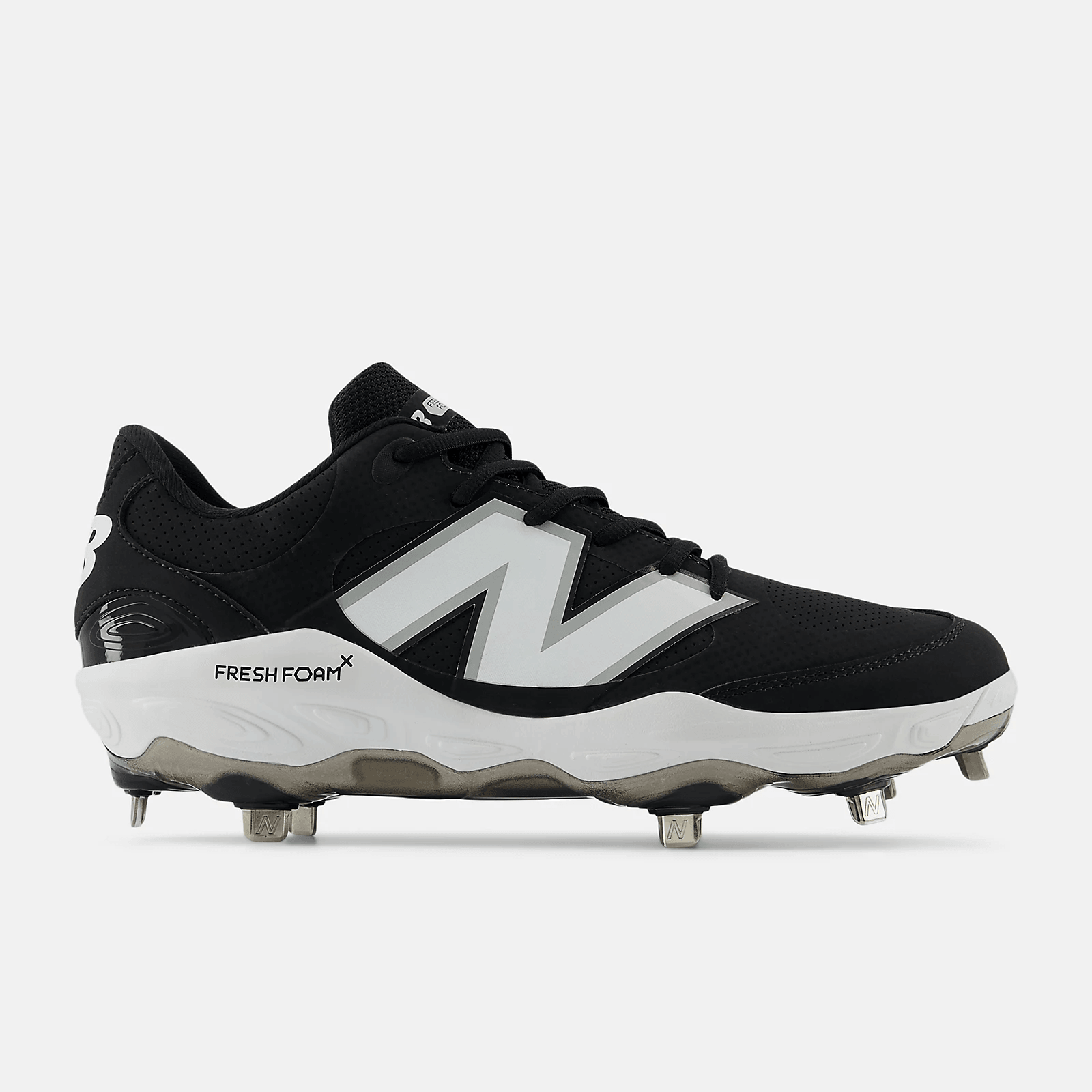 New Balance Men's Fresh Foam X 3000 v7 Synthetic Metal Baseball Cleats - Black - L3000SK7 - Smash It Sports