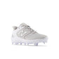 New Balance Women's Fresh Foam Velo V3 Molded Softball Cleats - Grey with White - SPVELOG3 – Third View | Smash It Sports