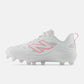 New Balance Women's Fresh Foam X Velo v4 Molded Softball Cleats - White with Ultra Pink SPVELOM4 - Smash It Sports
