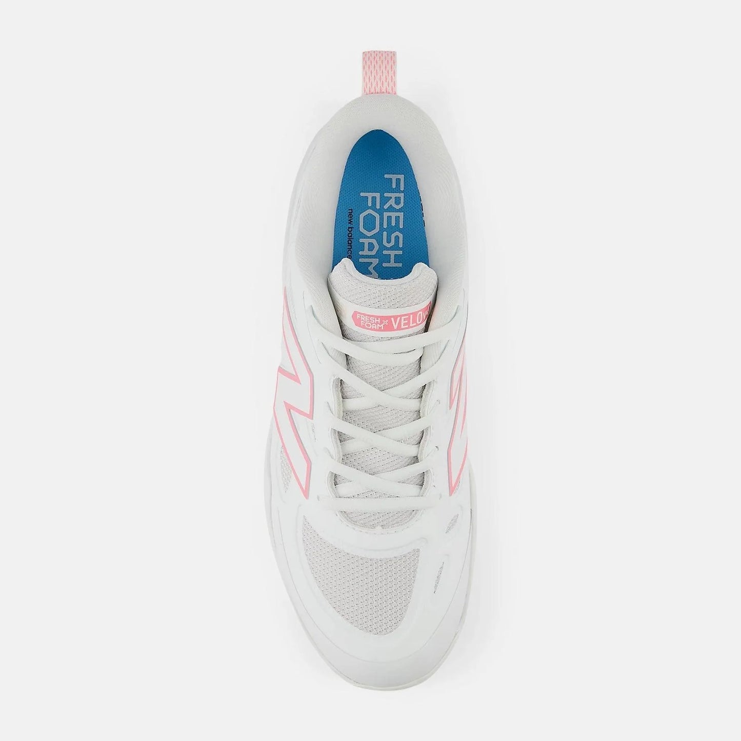New Balance Women's Fresh Foam X Velo v4 Molded Softball Cleats - White with Ultra Pink SPVELOM4 - Smash It Sports