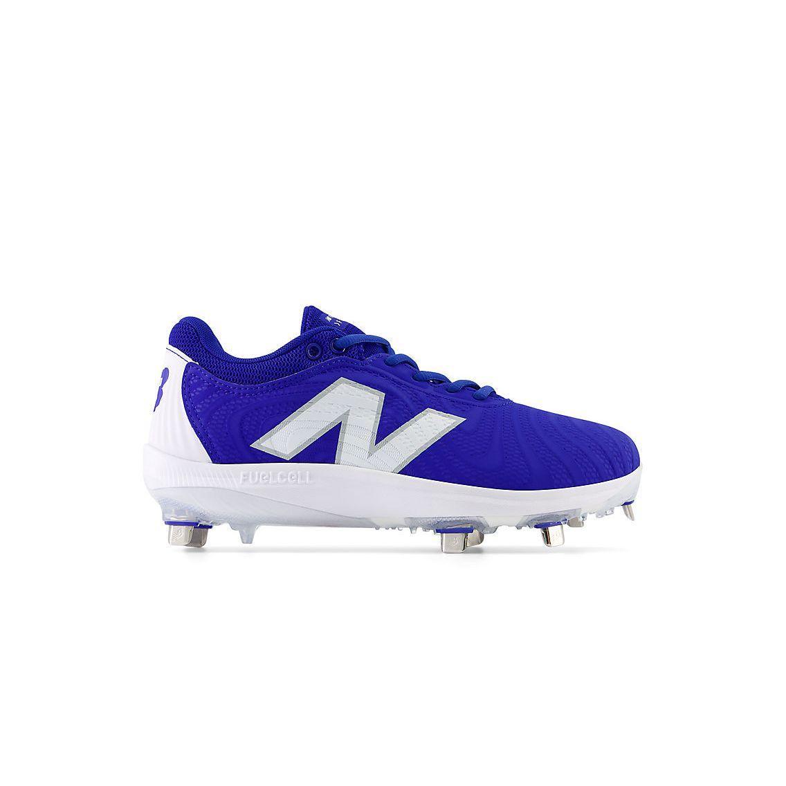 Chaussures De Softball New Balance FuelCell FUSE V4 – Blanc/gris, Pointe Métal, Taille 5W