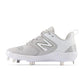 New Balance Women's VELO v3 Metal Fastpitch Softball Cleats - Grey with White - SMVELOG3 - Smash It Sports