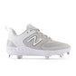 New Balance Women's VELO v3 Metal Fastpitch Softball Cleats - Grey with White - SMVELOG3 - Smash It Sports