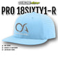OA Apparel - Pro 18SIXTY1-R Performance Hat - Carolina/Charcoal/White - Smash It Sports