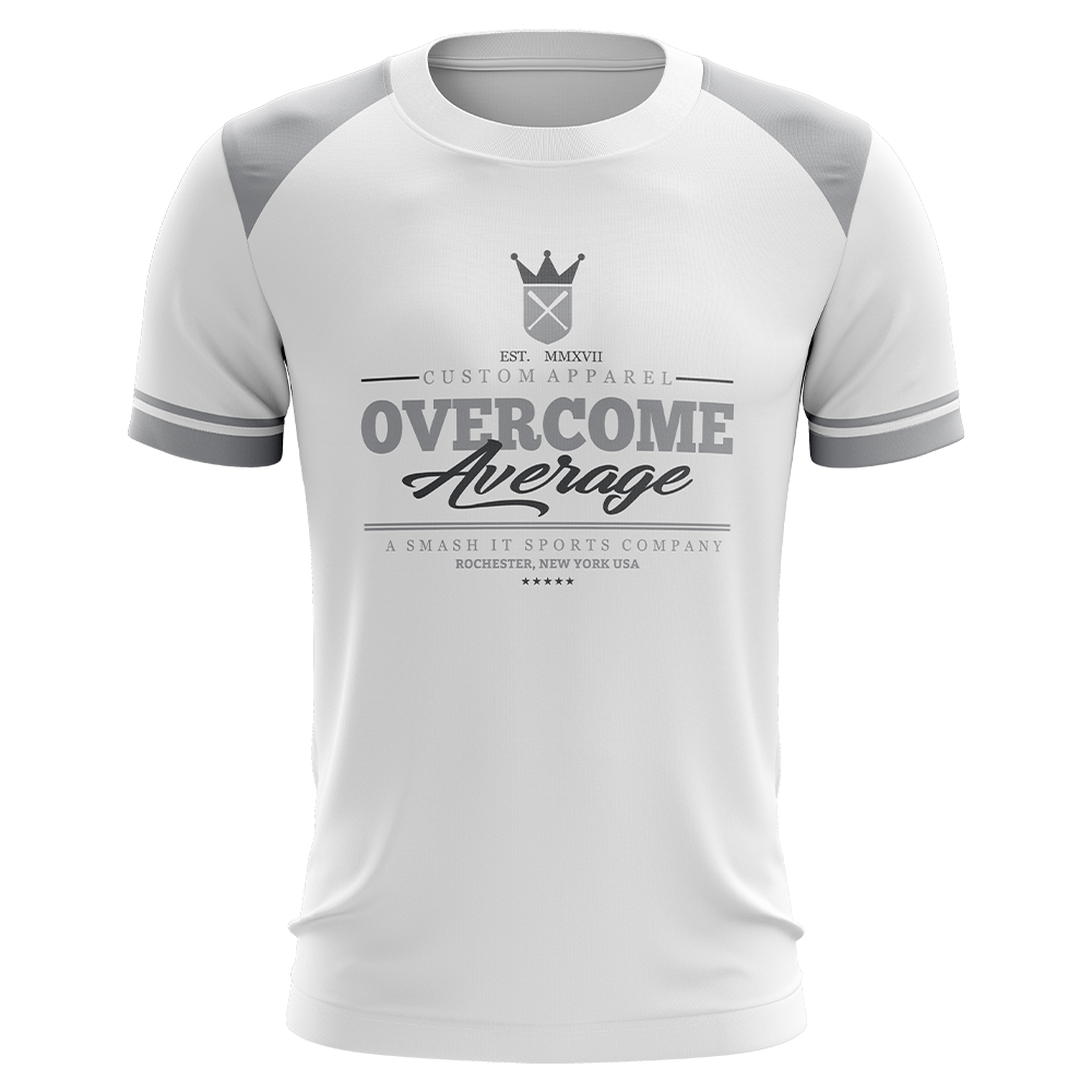 Overcome Average Short Sleeve Shirt -  Emblem (White/Grey)