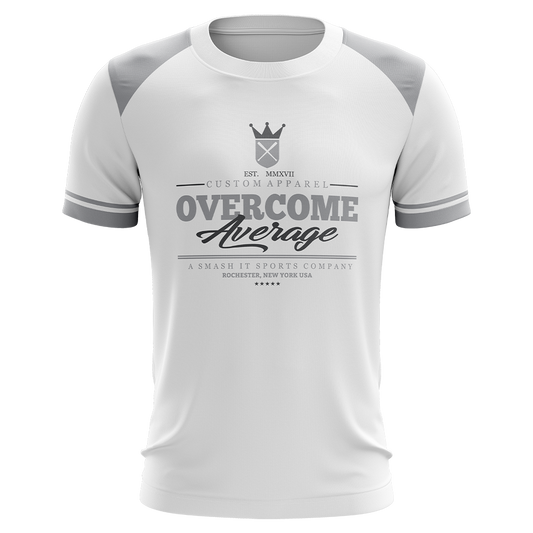 Overcome Average Short Sleeve Shirt -  Emblem (White/Grey)