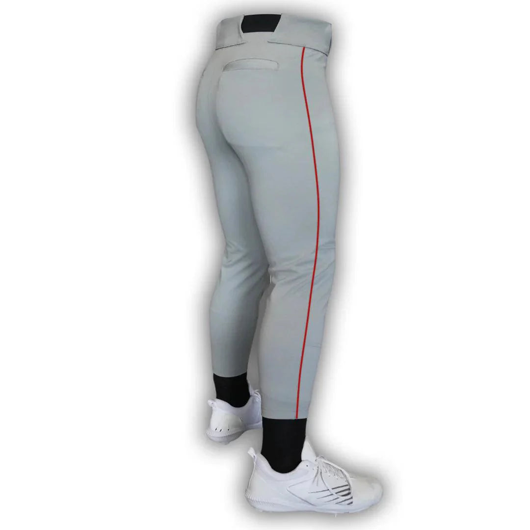 Original Dirty Mids - Piped Collection Baseball Pants (Grey) - Smash It Sports
