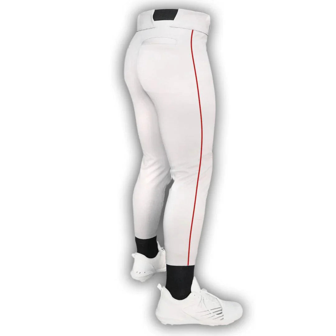 Original Dirty Mids - Piped Collection Baseball Pants (White) - Smash It Sports