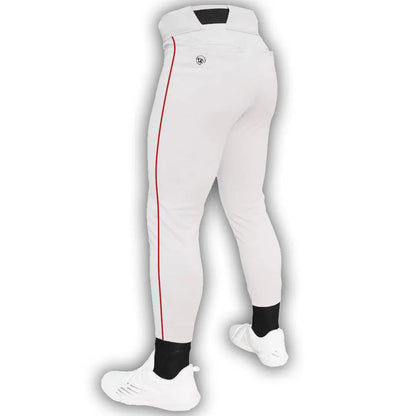 Original Dirty Mids - Piped Collection Baseball Pants (White) – Product View | Smash It Sports