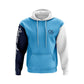 Overcome Average Fleece Hoodie - Carolina/White/Navy - Smash It Sports