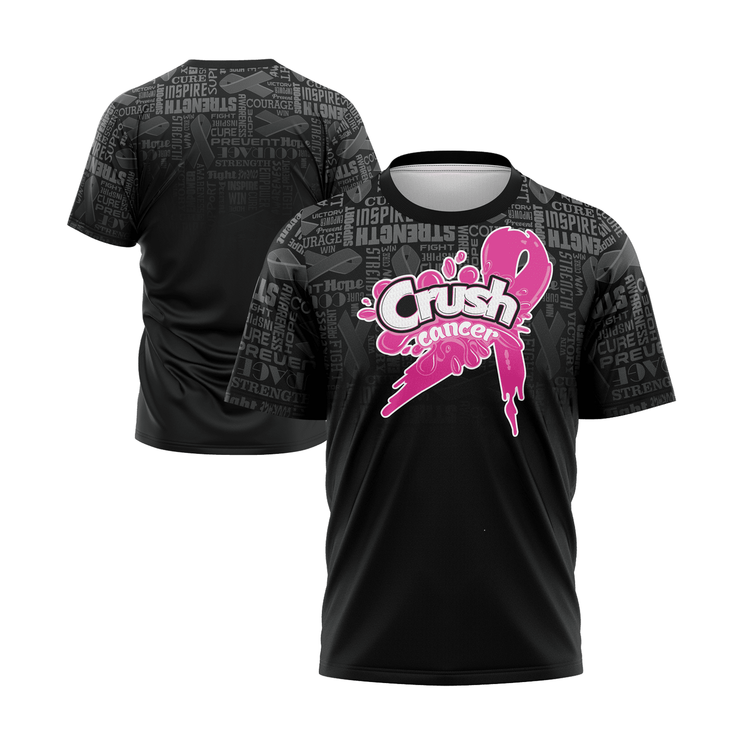 Crush Cancer Short Sleeve Shirt - Breast Cancer