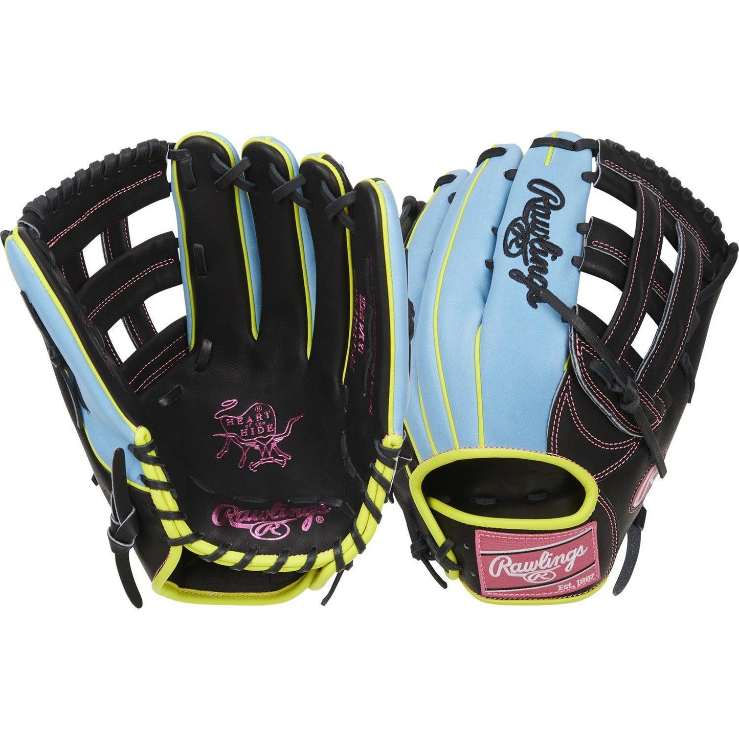 Rawlings Heart Of The Hide Color Sync 12.75" Baseball Fielding Glove - RPRO3039-6BCB – Product View | Smash It Sports | leath