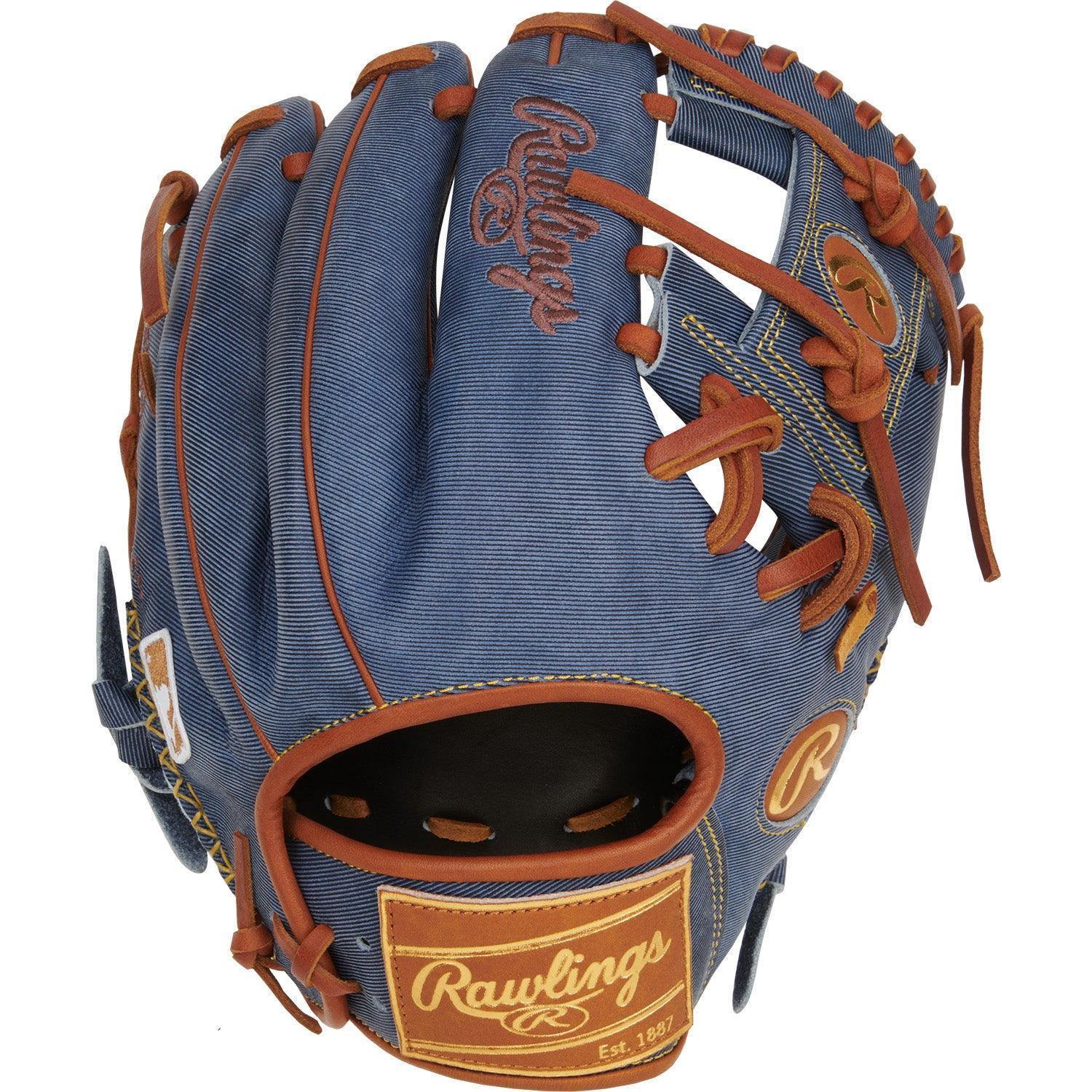 Rawlings Heart of the Hide Pro Label Denim Edition 11.5" Baseball Fielding Glove - PRO204-2D – Product View | Smash It Sports