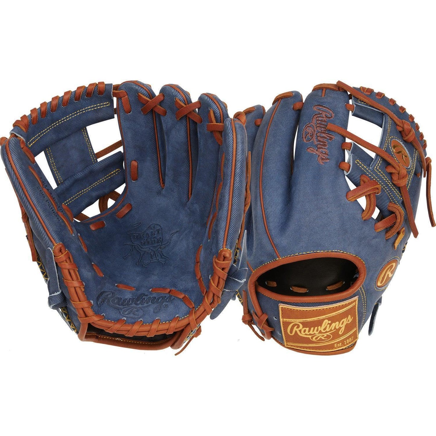 Rawlings Heart of the Hide Pro Label Denim Edition 11.5" Baseball Fielding Glove - PRO204-2D – Product View | Smash It Sports