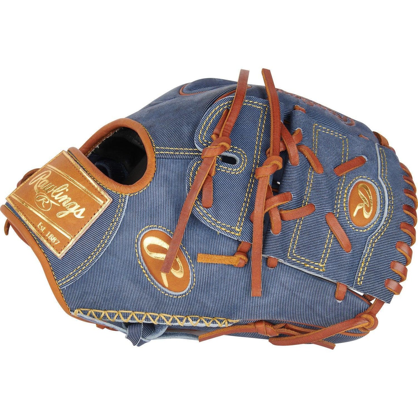 Rawlings Heart of the Hide Pro Label Denim Edition 11.75" Baseball Fielding Glove - PRO205W-9D – Product View | Smash It Spor