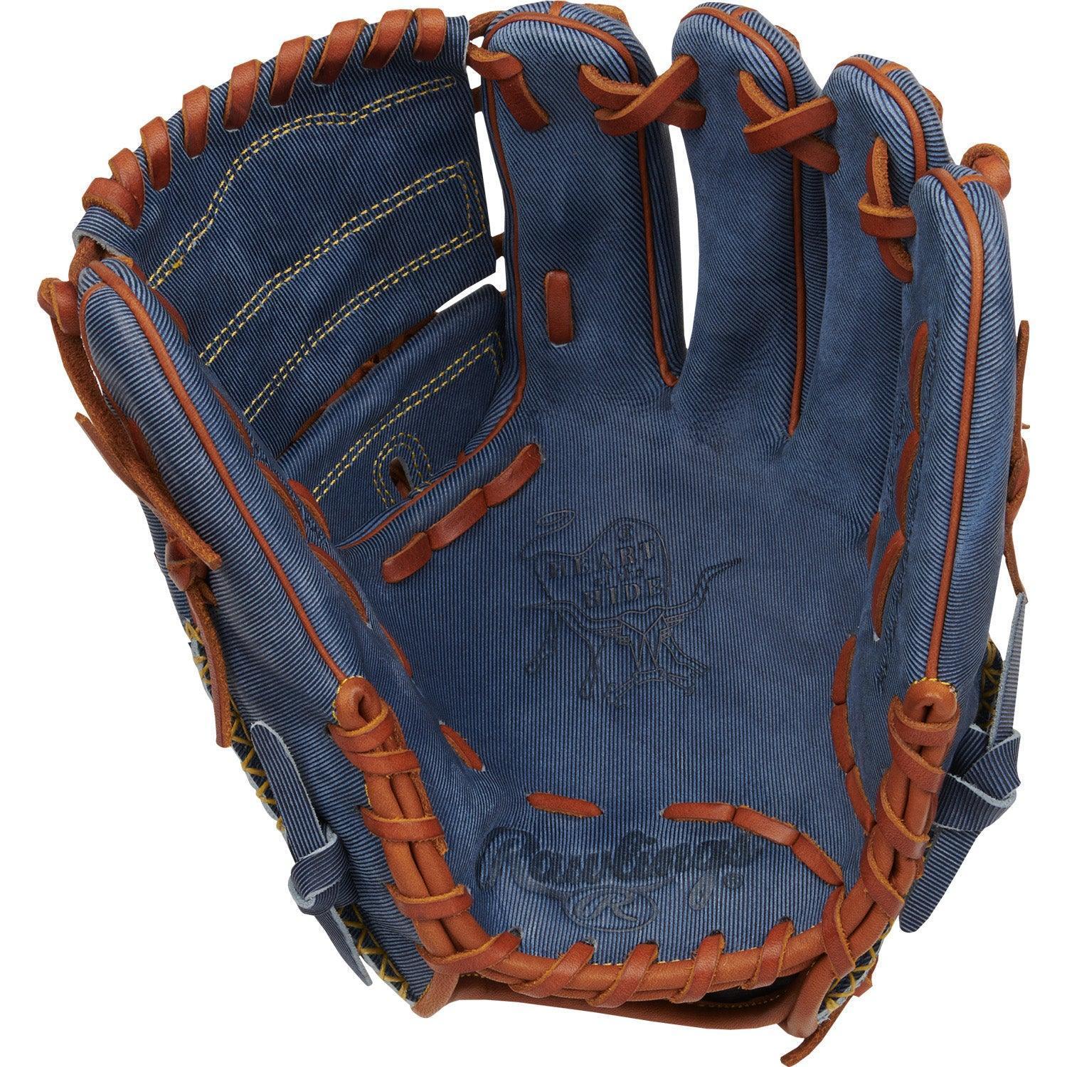 Rawlings Heart of the Hide Pro Label Denim Edition 11.75" Baseball Fielding Glove - PRO205W-9D – Product View | Smash It Spor