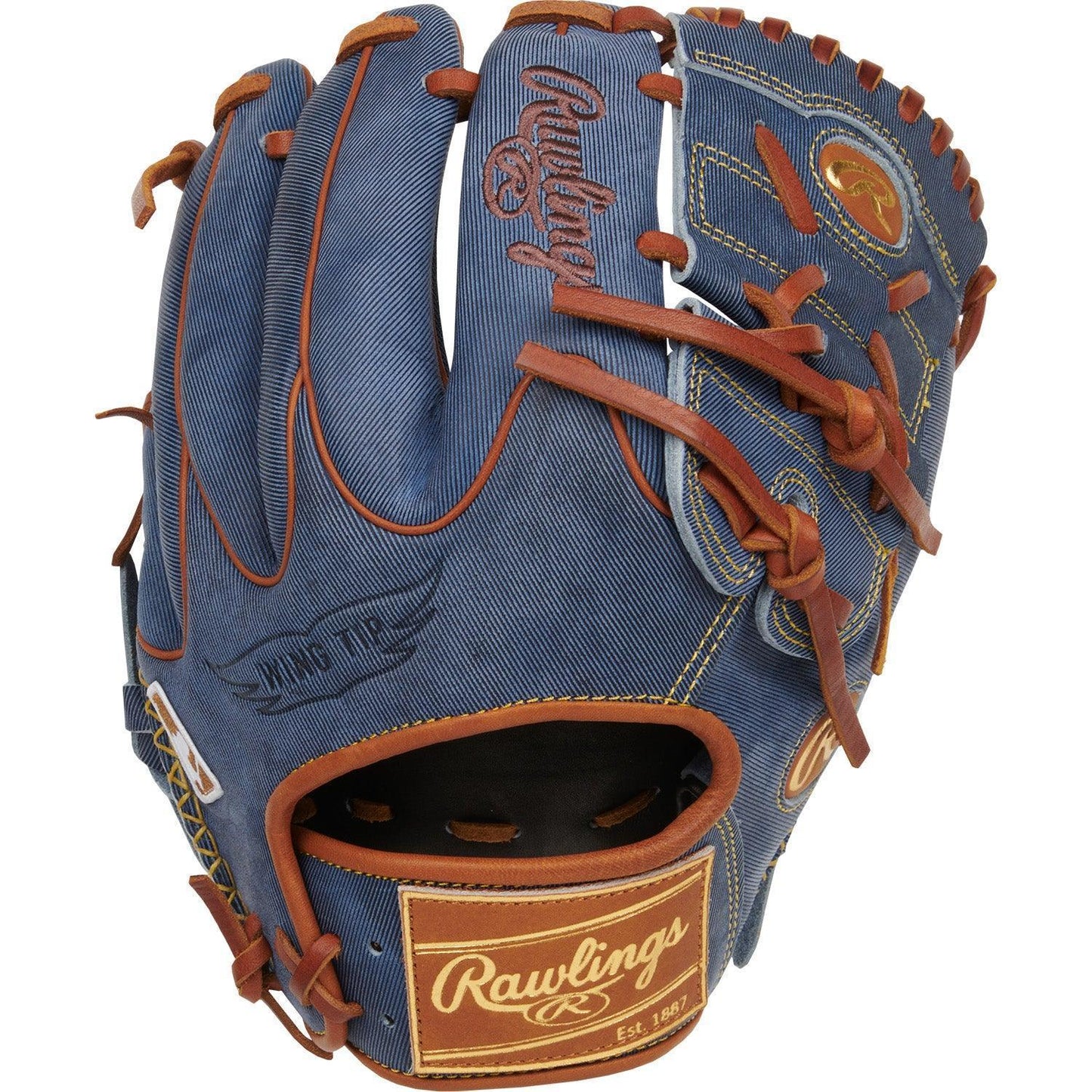 Rawlings Heart of the Hide Pro Label Denim Edition 11.75" Baseball Fielding Glove - PRO205W-9D – Product View | Smash It Spor
