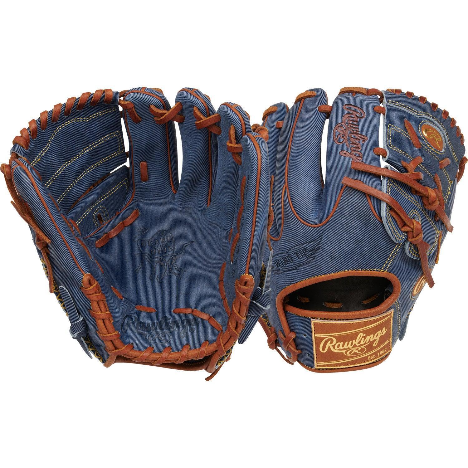 Rawlings Heart of the Hide Pro Label Denim Edition 11.75" Baseball Fielding Glove - PRO205W-9D – Product View | Smash It Spor