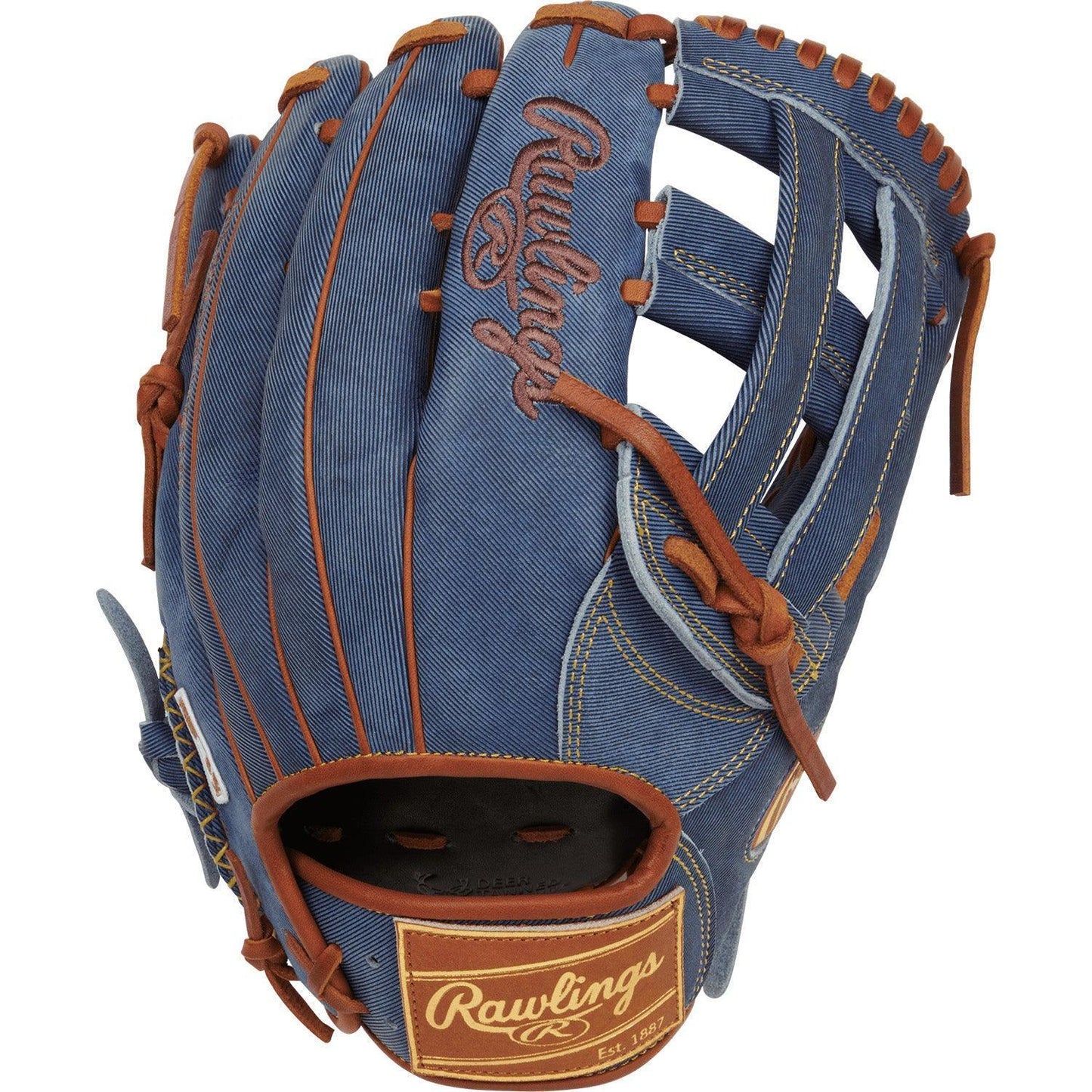 Rawlings Heart of the Hide Pro Label Denim Edition 12.75" Baseball Fielding Glove - PRO3039-6D – Product View | Smash It Spor