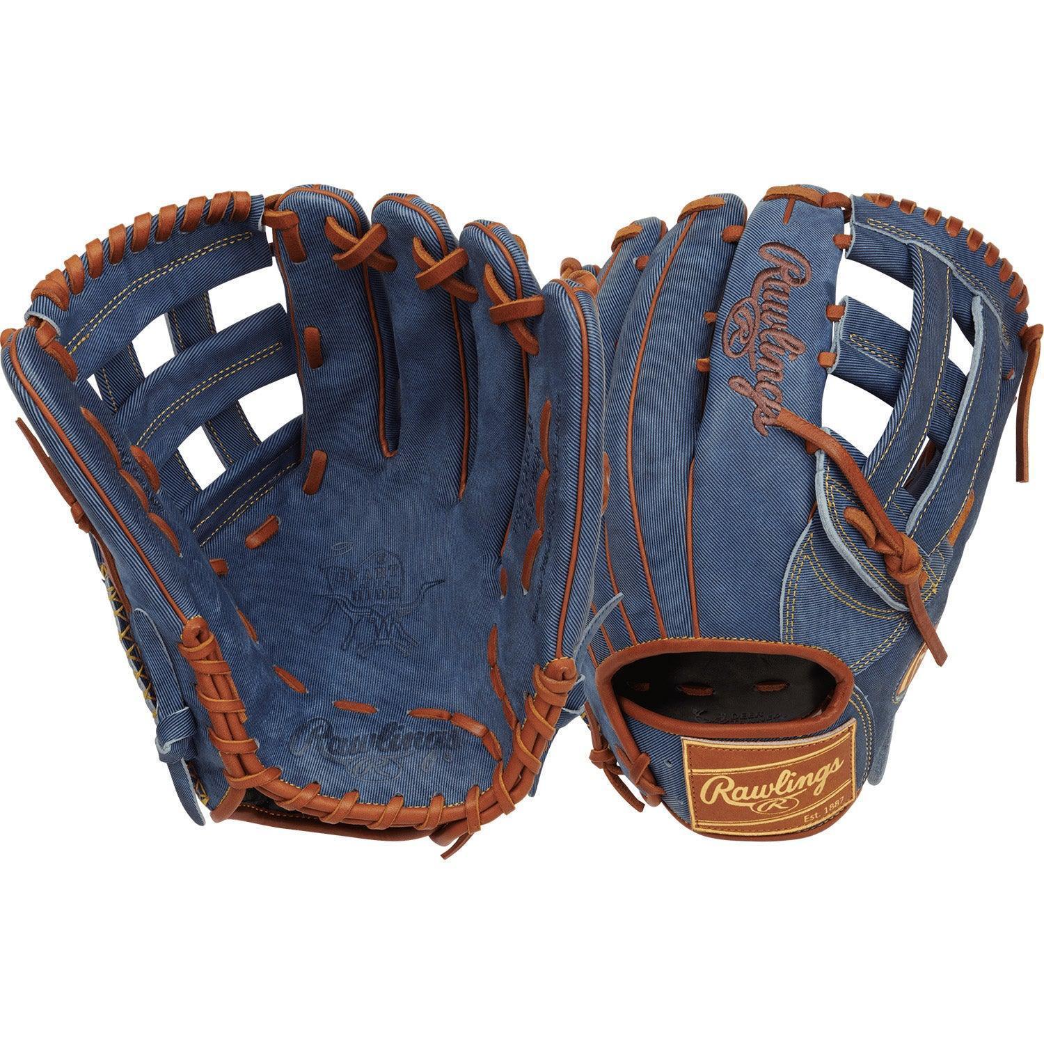 Rawlings Heart of the Hide Pro Label Denim Edition 12.75" Baseball Fielding Glove - PRO3039-6D – Product View | Smash It Spor