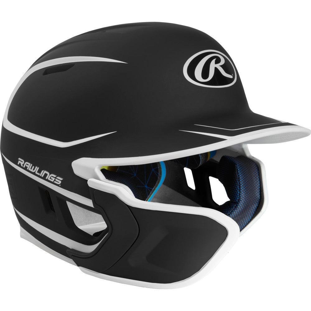 Rawlings Mach Two-Tone Matte Batting Helmet with EXT FLAP-MACHEXTL-LEFT HANDED BATTER – Primary View | Smash It Sports