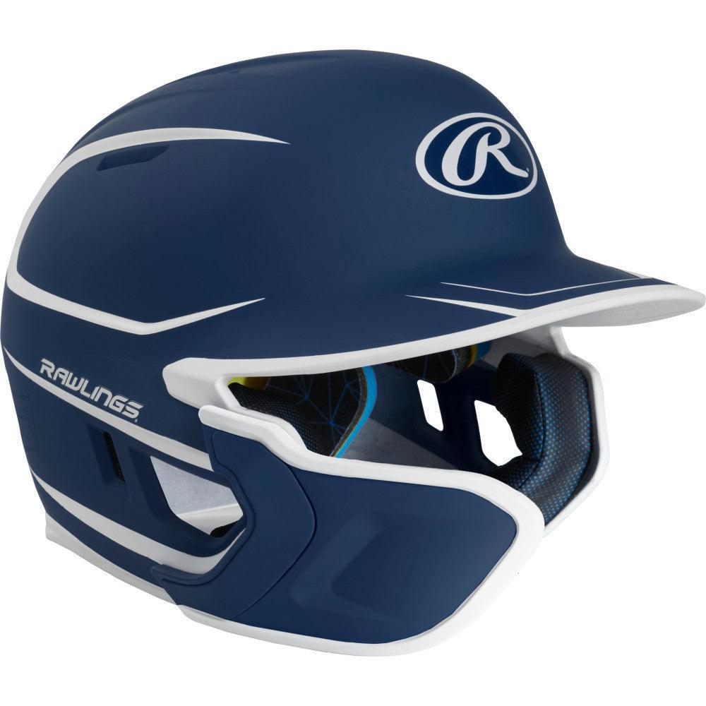 Rawlings Mach Two-Tone Matte Batting Helmet with EXT FLAP-MACHEXTL-LEFT HANDED BATTER – Seventh View | Smash It Sports