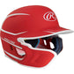 Rawlings Mach Two-Tone Matte Batting Helmet with EXT FLAP-MACHEXTL-LEFT HANDED BATTER – Third View | Smash It Sports