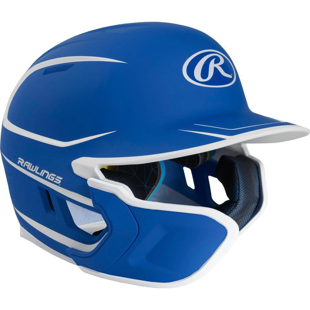 Rawlings Mach Two-Tone Matte Batting Helmet with EXT FLAP-MACHEXTL-LEFT HANDED BATTER – Fifth View | Smash It Sports