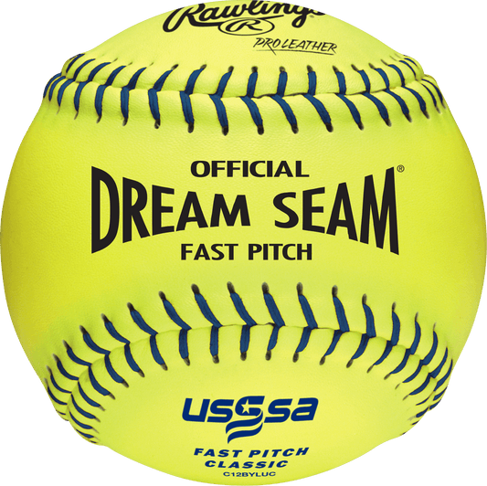 Rawlings USSSA 12" Official Dream Seam Fastpitch Softballs C12BYLUC - Smash It Sports