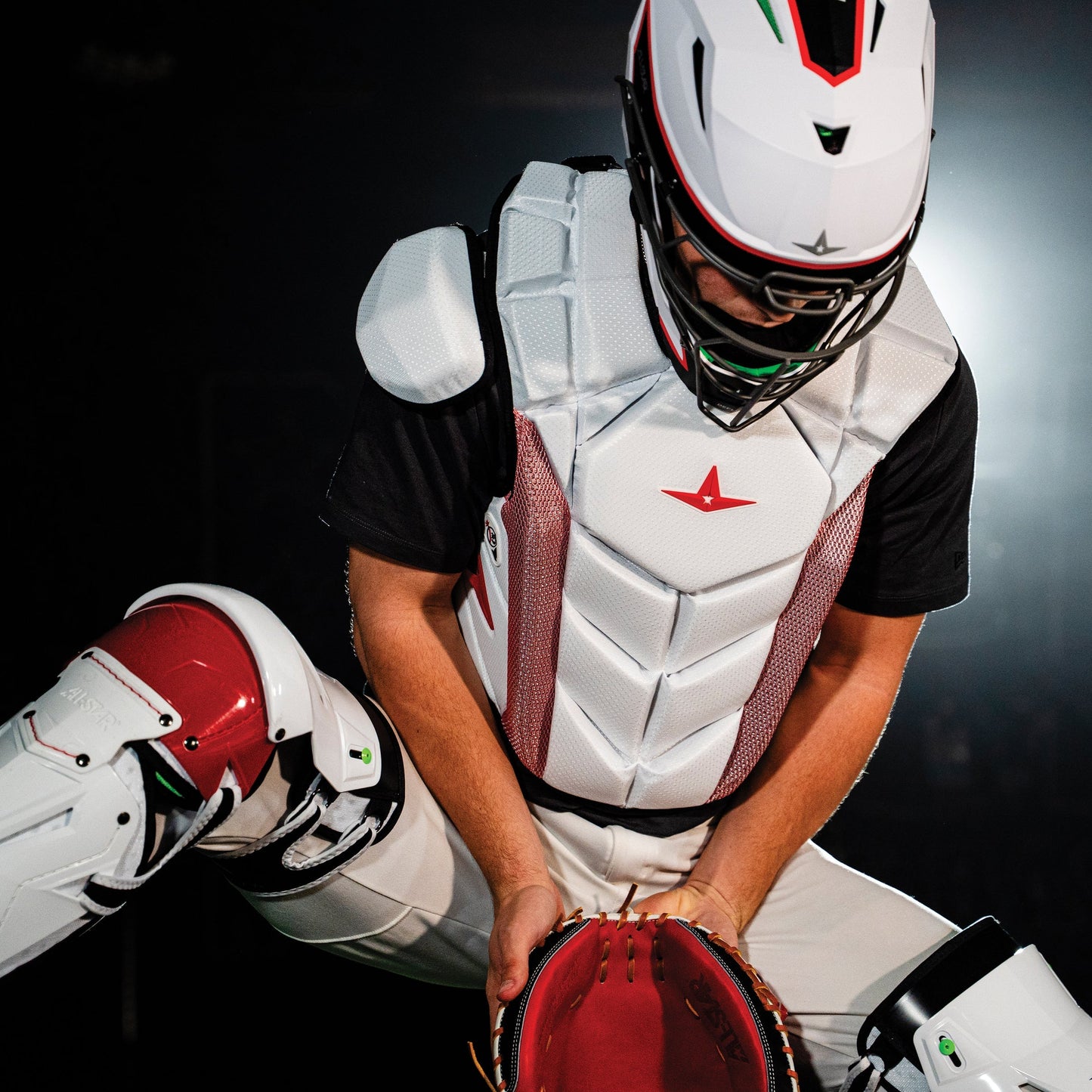 All-Star MVP-Pro Short Fuse Series Catchers Set - Redline Enforcer (Adult/Intermediate/Youth)