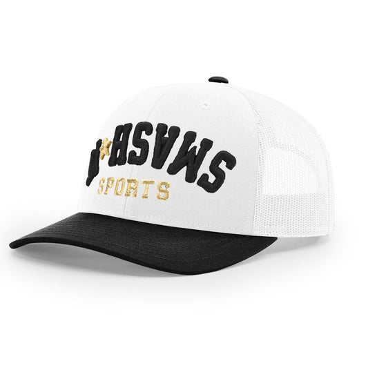 Smash It Sports R112 Trucker Hat - White/Black/Gold