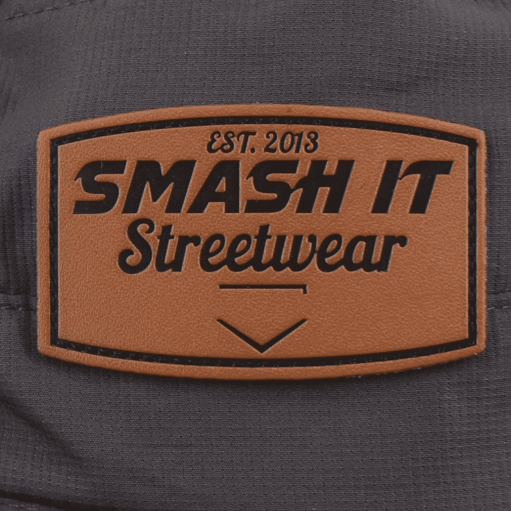 Smash It Sports Bucket Hat Charcoal with Leather Patch