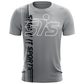 Smash It Sports EVO-Tech Short Sleeve Shirt - Gray Fade Repeat Logo - Smash It Sports