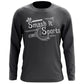 Smash It Sports Long Sleeve Shirt - Old Fashion (Charcoal/White) – Primary View | Smash It Sports | Playing, Sweat, Comfort