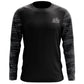 Smash It Sports Long Sleeve Shirt - Repeat Sleeve (Black/Grey) – Primary View | Smash It Sports | Playing, Sweat, Comfort