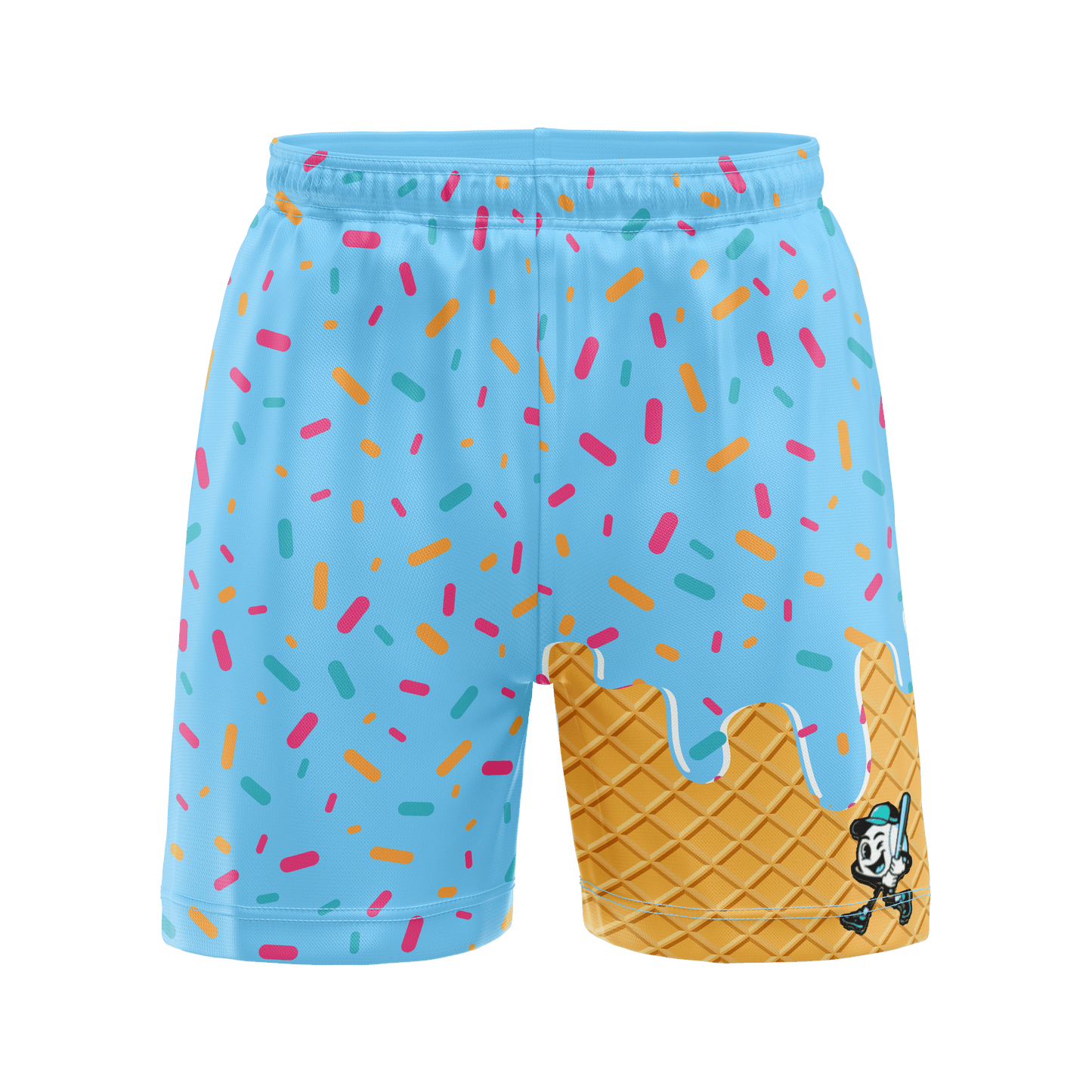 Smash It Sports Mesh Shorts - Ice Cream Drip Blue - Smash It Sports
